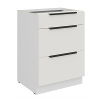 Szafka z szufladami 60 cm biała mat AURO 60 D 3S BB